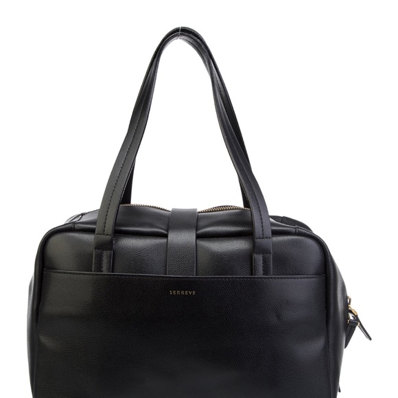 Senreve Shoulder Bag, Black Leather, Gold-Tone Hardware, Doctor Bag - Picture 3 of 5